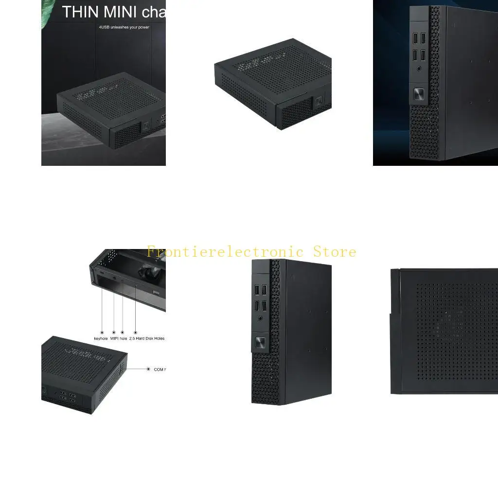 G8DB TX07 Mini-ITX HTPC for PC Case Monitoring Server Chassis with 4 USB Industrial Control Computer for Computer Case