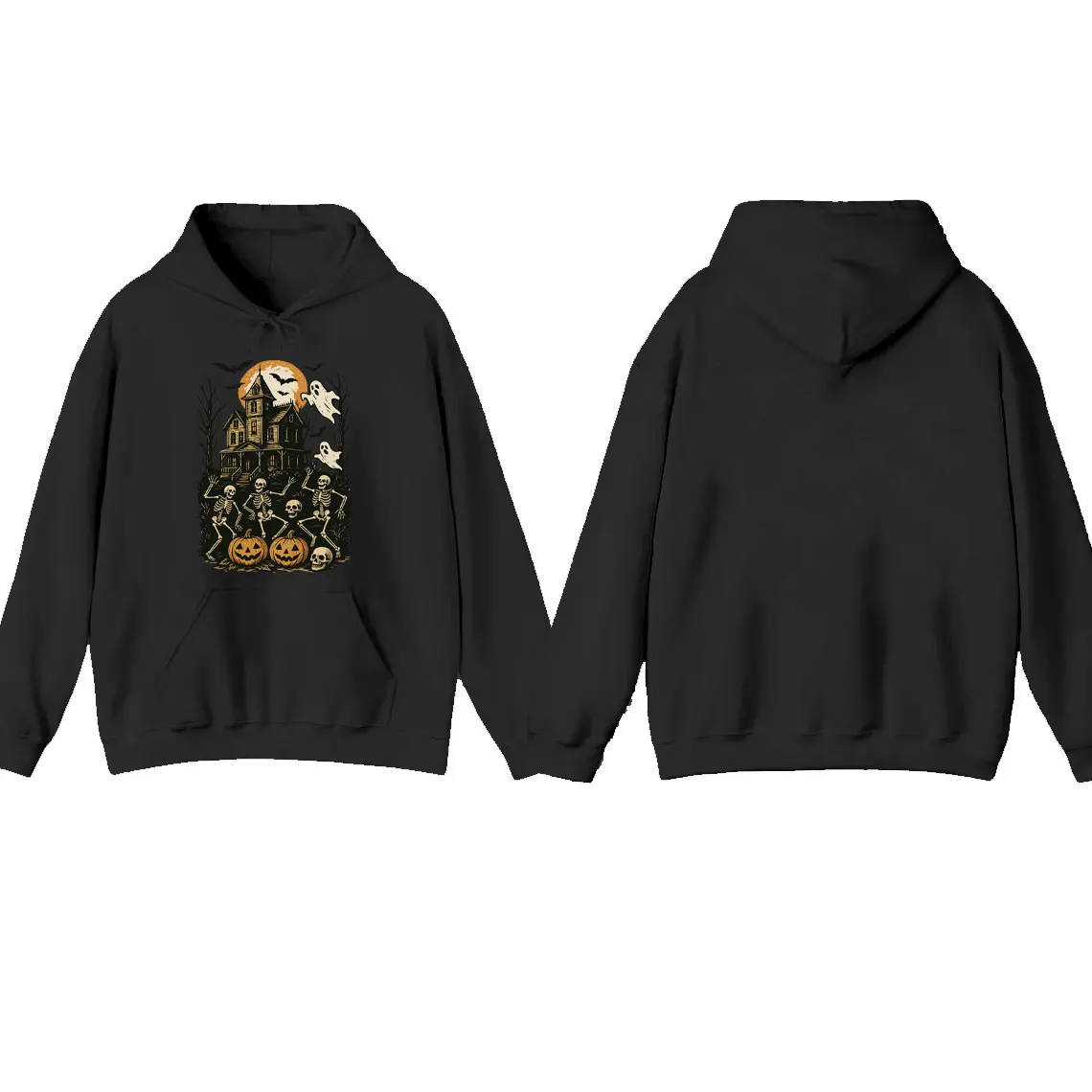 هالوين الهيكل العظمي منزل مسكون هالوين منزل مسكون البلوز مخيف الرجعية الرقص الهيكل العظمي هودي مهرجان مسكون هوديي #4