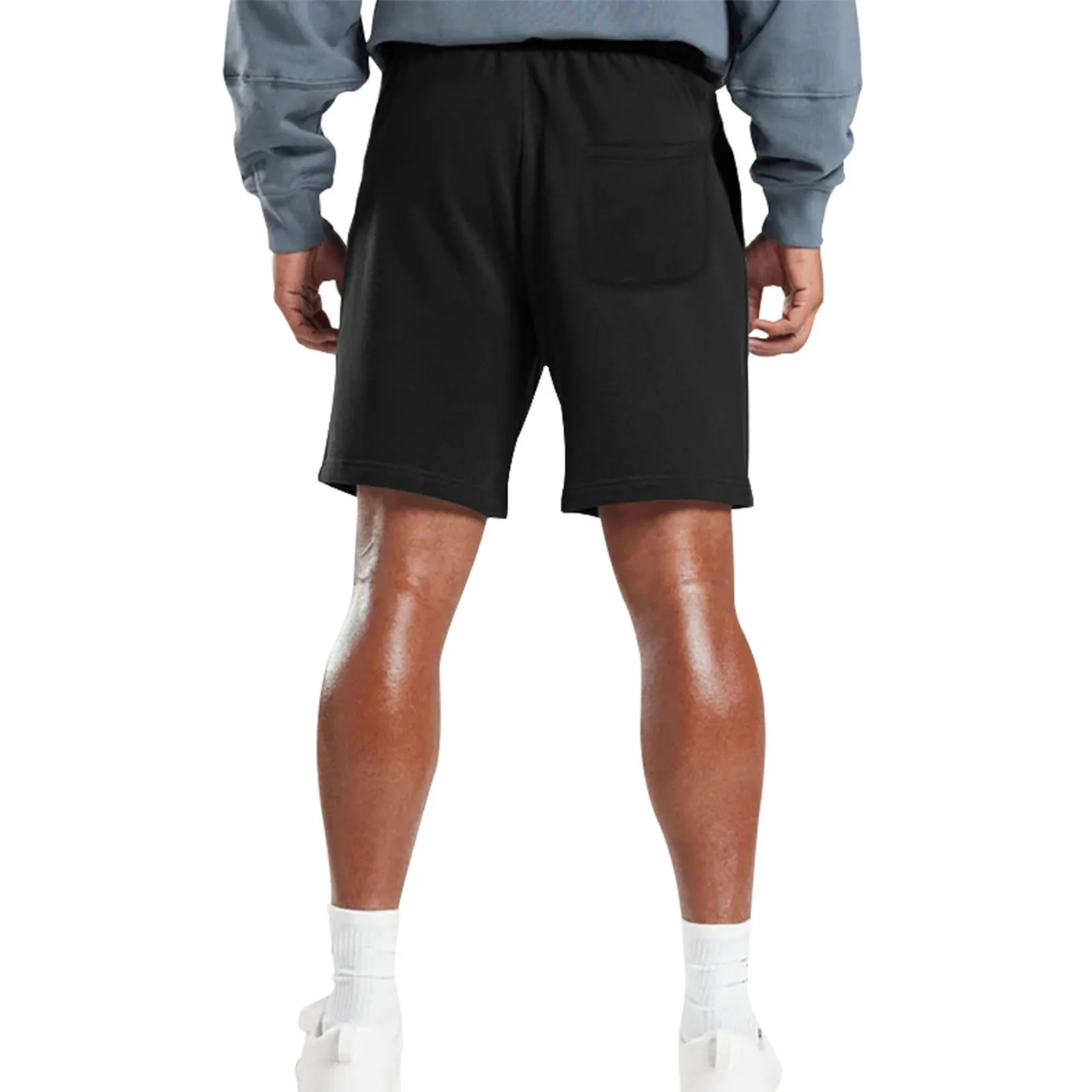 Spring/Summer Men'S Sports Shorts Casual Solid Color Drawstring Straight Quarter Pants Daily Simple All-Match Sports Shorts