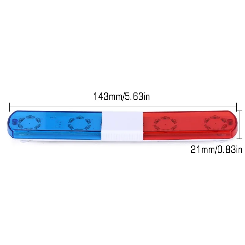 RC Car Oval Simulation Police Light Multi-Function Roof Light for 1/10 1/12 1/16 Engineering Vehicle Body Shell