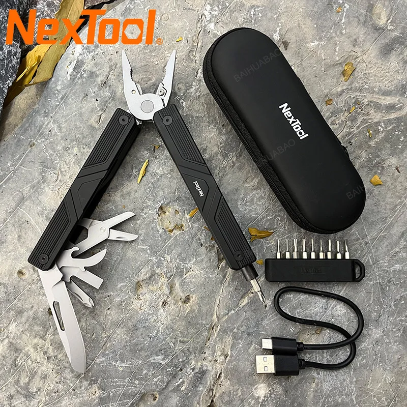 

NexTool Gemini Multitool 13 in 1 Folding Pliers Rechargeable Electric Screwdriver Multi Tool Pocket Knife Scissors EDC Tools