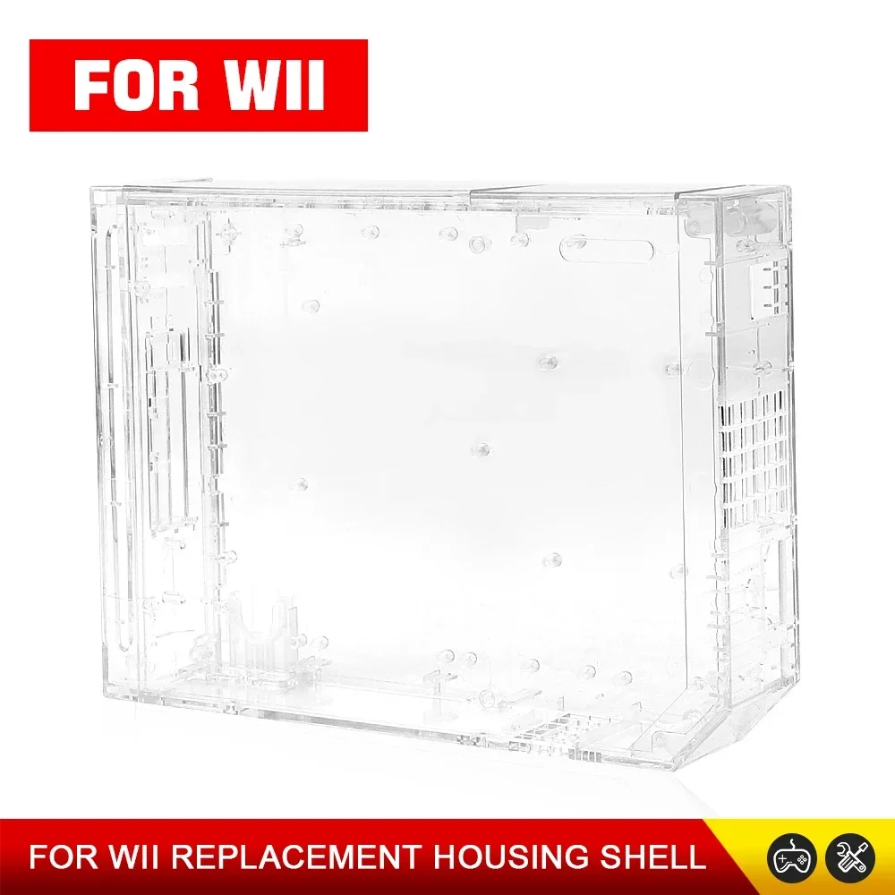 NEW Full Set For Wii Full Case Cover Housing Shell With Buttons Transparent Black Color Housing Shell Case For Wii Gaming Consol
