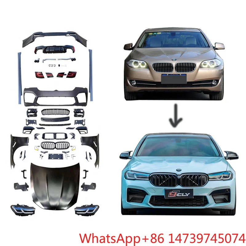 5 Series F10 Old To New Facelift Kit Upgrade To G30 LCI M5 Style Bumper Headlight Taillight PartsOld To New Facelift Body Kit