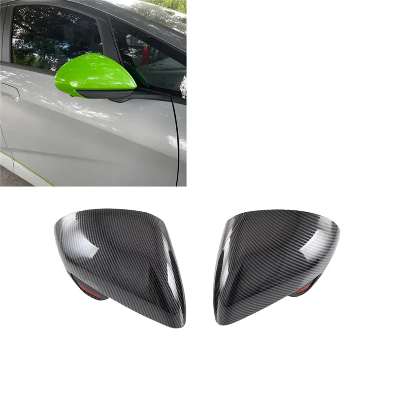

Car Side Door Mirror Cap Rearview Mirror Cover Trim Protective Carbon Fiber Look For BYD Dolphin