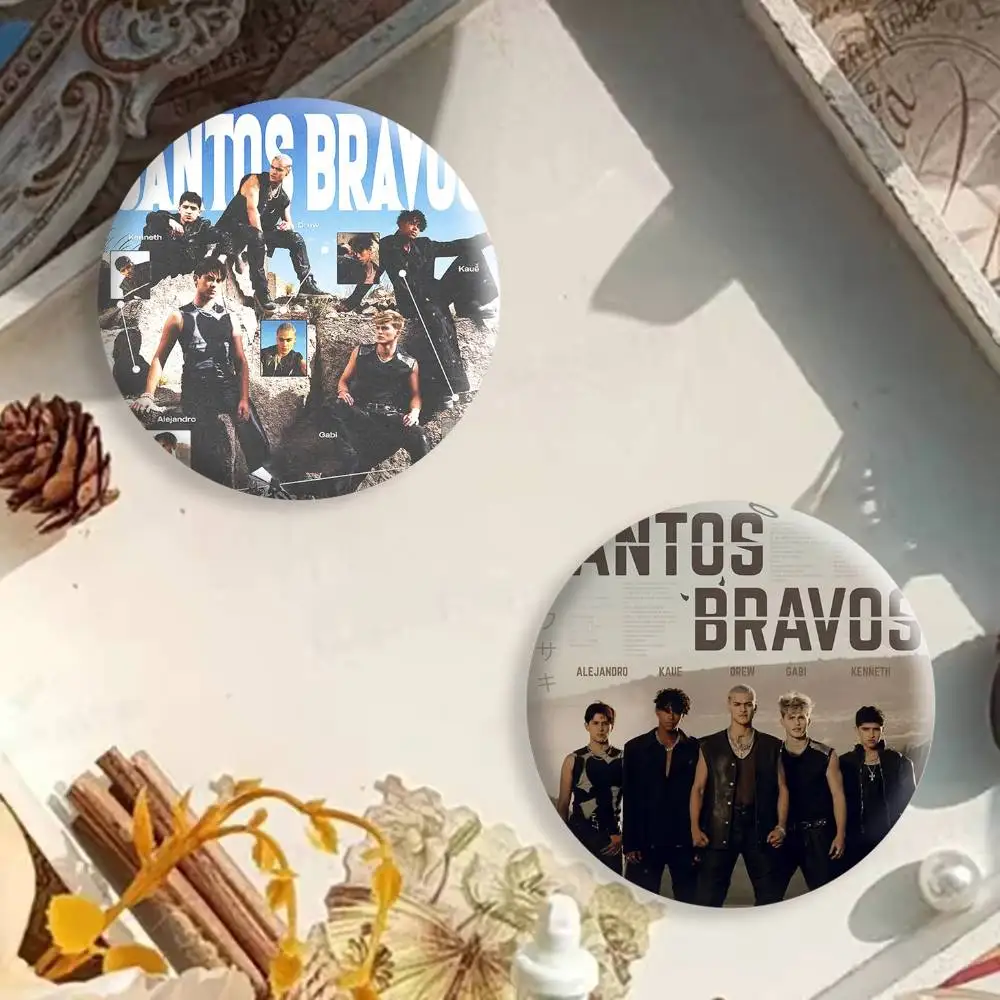 Band Santos Bravos Badges Creative Tinplate Button PinsBrooch Badge Clothes Backpack