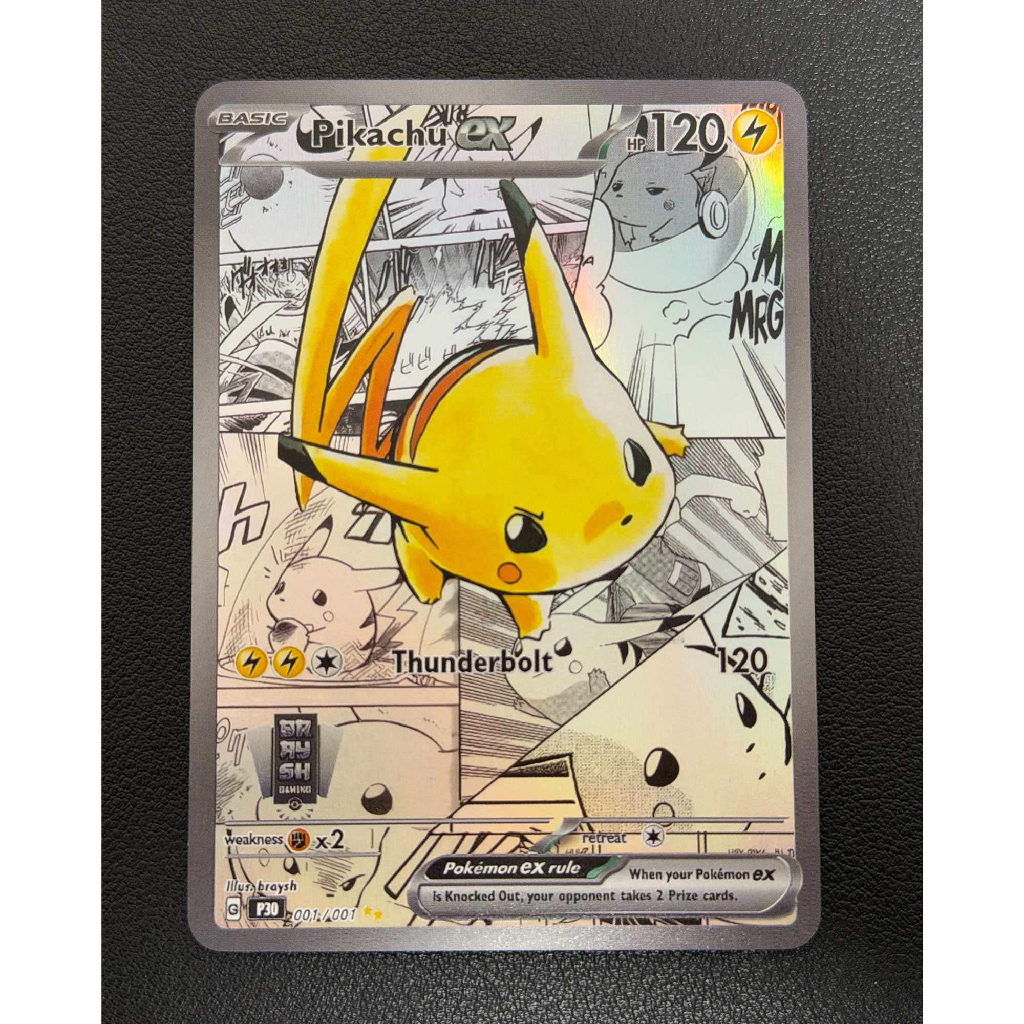 4Pcs/set Self Made Pika Charizard Red's Challenge Bulbasaur English Refracted Flash Card Classic Game Anime Collection Card view 2