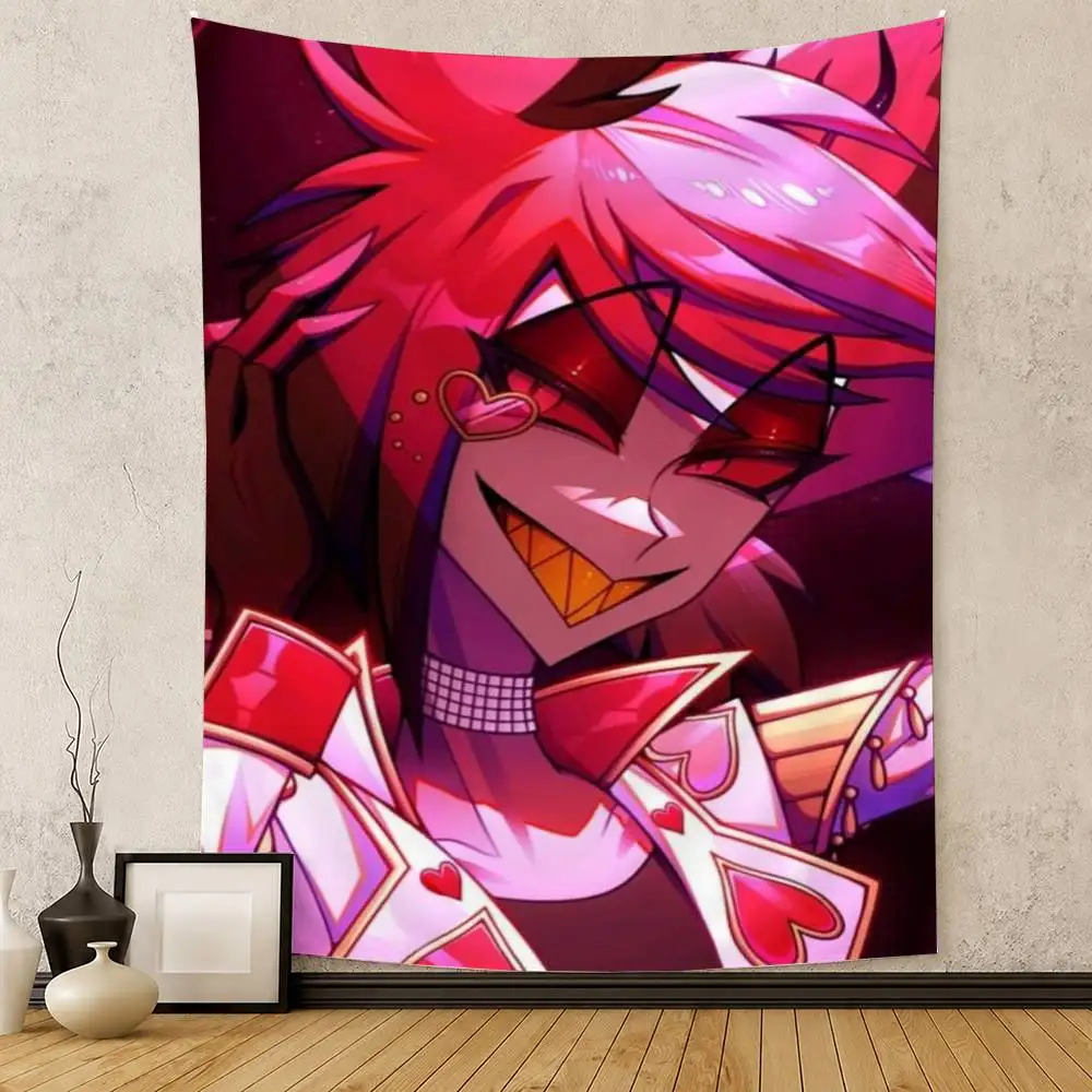 Alastor H-Hazbin H-Hotel Flag Digital Printing Banner for Garage Wall Out Door Decoration