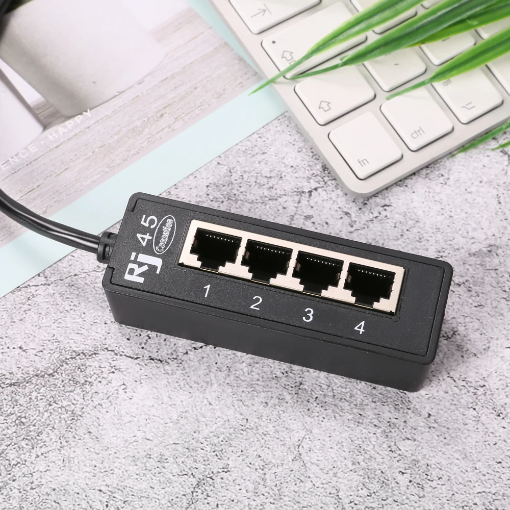 RJ45 1 Male To 4 Female LAN Ethernet Socket 2/3 Port Splitter Ethernet Cable Networking Extender Adapter Accessories For Lan