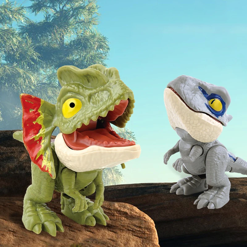 5Pcs Creative Mini Cartoon Animal Tyrannosaurus Toy Plastic Hand Bite Finger Dinosaurs Funny Animal Play Gifts Kid Gift Party view 4