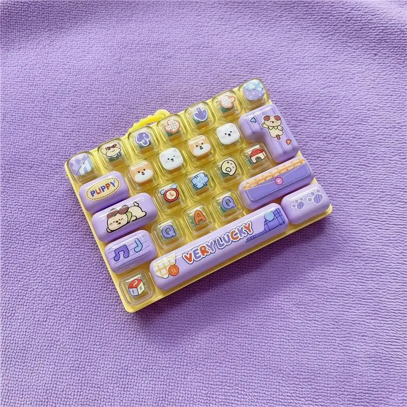 Stress Relieving Mini Pressable Keyboard Fidget Toy Lovely Animal Prints Lightweight Toy for Kids Classroom Activity Prizes