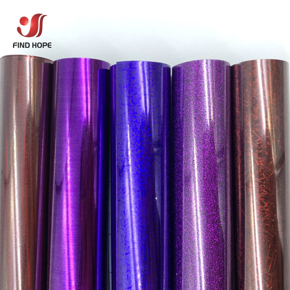 5pcs 20x25cm Bundle Purple Brown Series HTV Iron on Vinyl Heat Transfer Film DIY Heat Press Design for T-Shirts Textile Decor