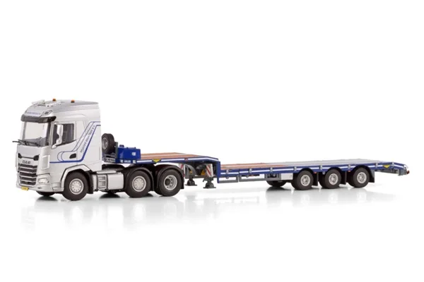 Collectible Diecast Scale Model Toy WSI 1:50 DAF XG 6X2 Axle Low Board Trailer Transport Truck Vehicle Alloy Toy Model 01-4405