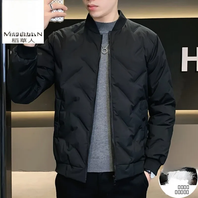 

Мужское зимнее пальто Fce down Baseball Jaet Slim Fit, утепленная верхняя одежда для холода, длинное пальто с хлопковой подкладкой