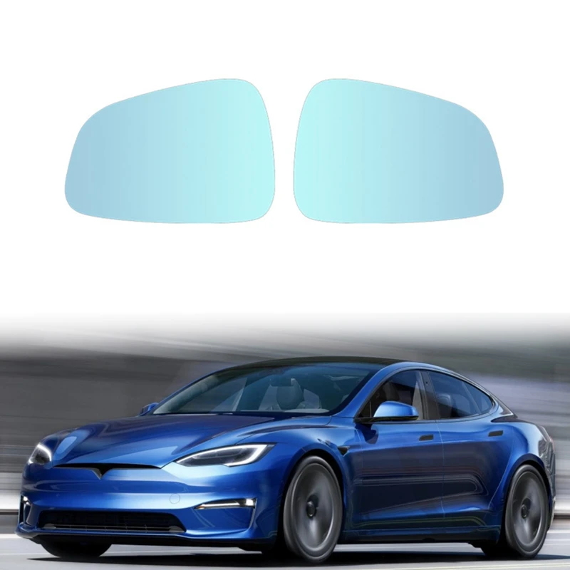 Front Left Right Anti-Fog Rear View Mirror Lens Glass For Tesla Model S Rearview Mirror