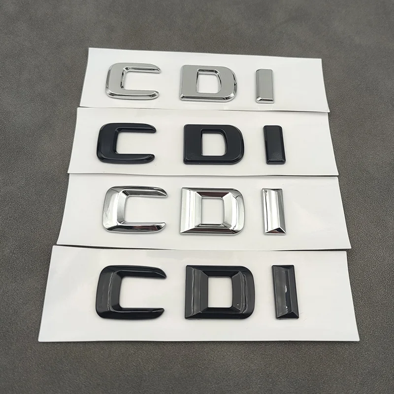 

3d ABS Chrome CDI Logo Letters Car Trunk Emblem Badge For Mercedes Benz ML 320 270 C220 W204 A B GLK 220 CDI Sticker Accessories