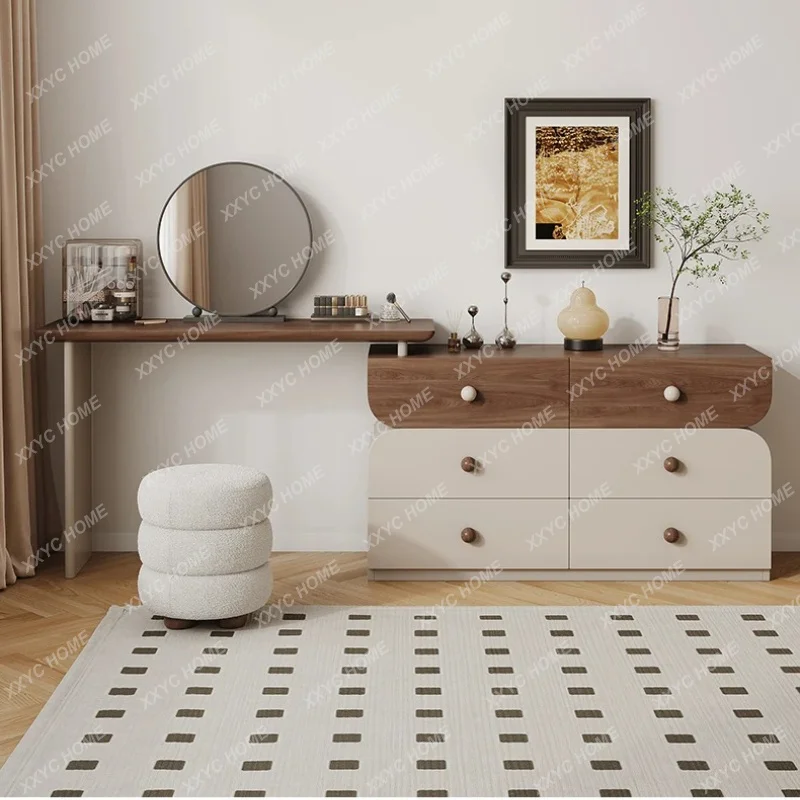 XX  offer Floor makeup table dressing table set with mirror vintage makeup Mini dressing table Cabinet modern storage home furn