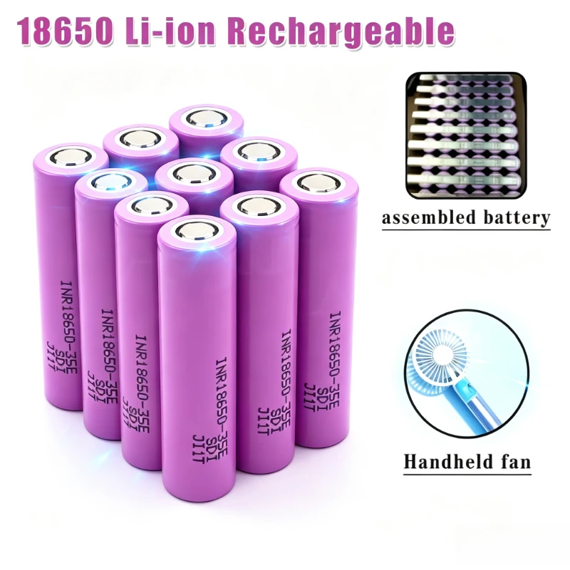 New 3.7V INR18650‑35E High Quality 18650 Battery 3500mAh 20A Anti‑Short Circuit Shock‑Proof For RC Car FPV Drone Hobby Projects