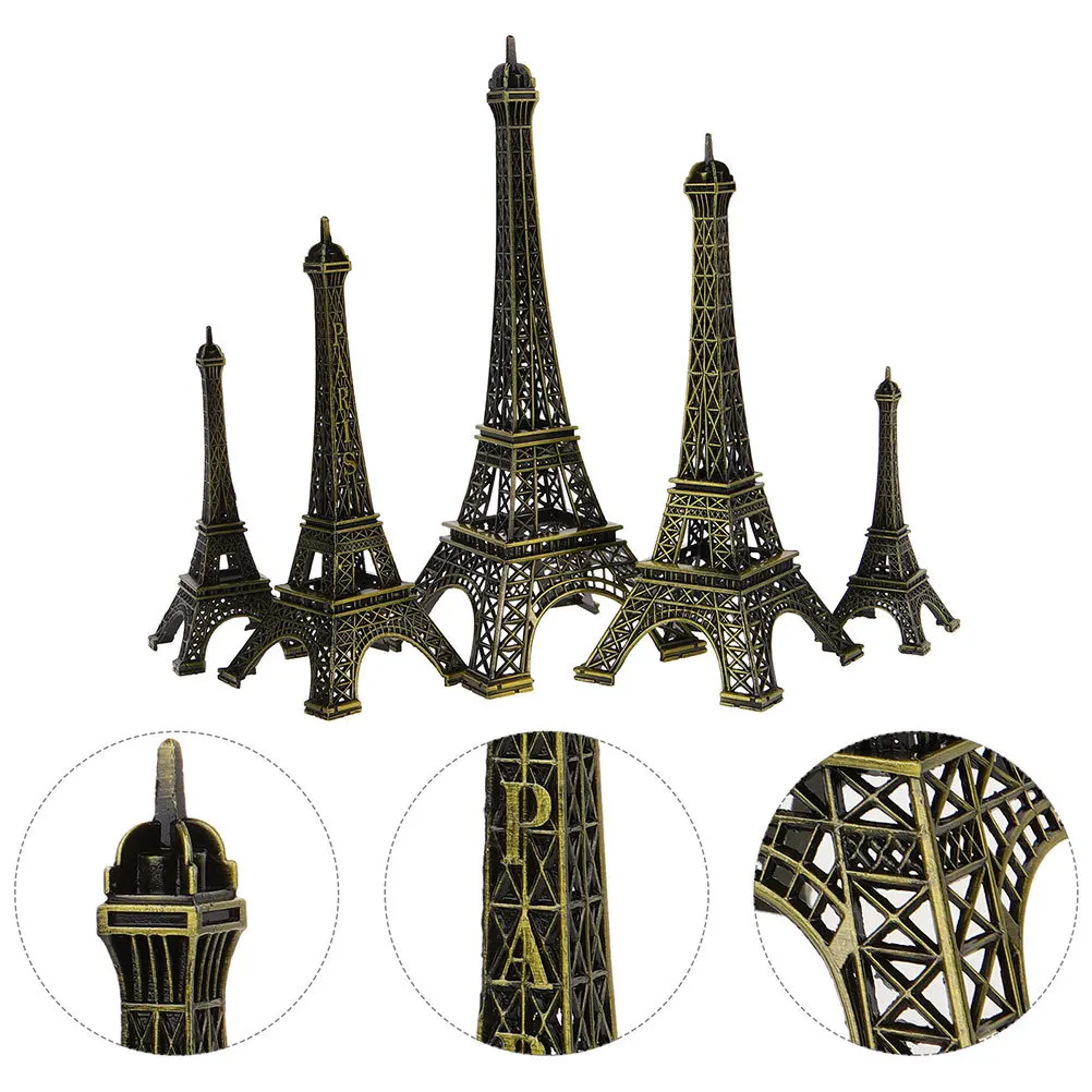 

9Pcs Mini Eiffel Tower Iron Statue French Cake Topper Party Decoration Table Centerpiece Home Decor Elegant
