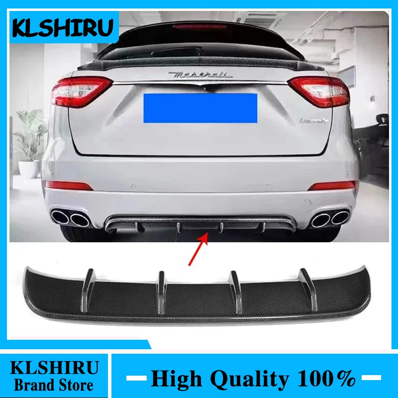 Carbon Fiber Rear Bumper Exhaust Diffuser Lip For Maserati Levante S Sport Base Sport Utility 4 Door 2016-2018 