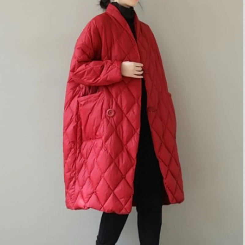 Damskie Luźne Grube Ciepłe Parki Damskie Długi Rękaw Codzienne Jednolite Kolorowe Ocieplane Okrycia Wierzchnie Damskie Top Nowa Jesienna Zimowa Kurtka