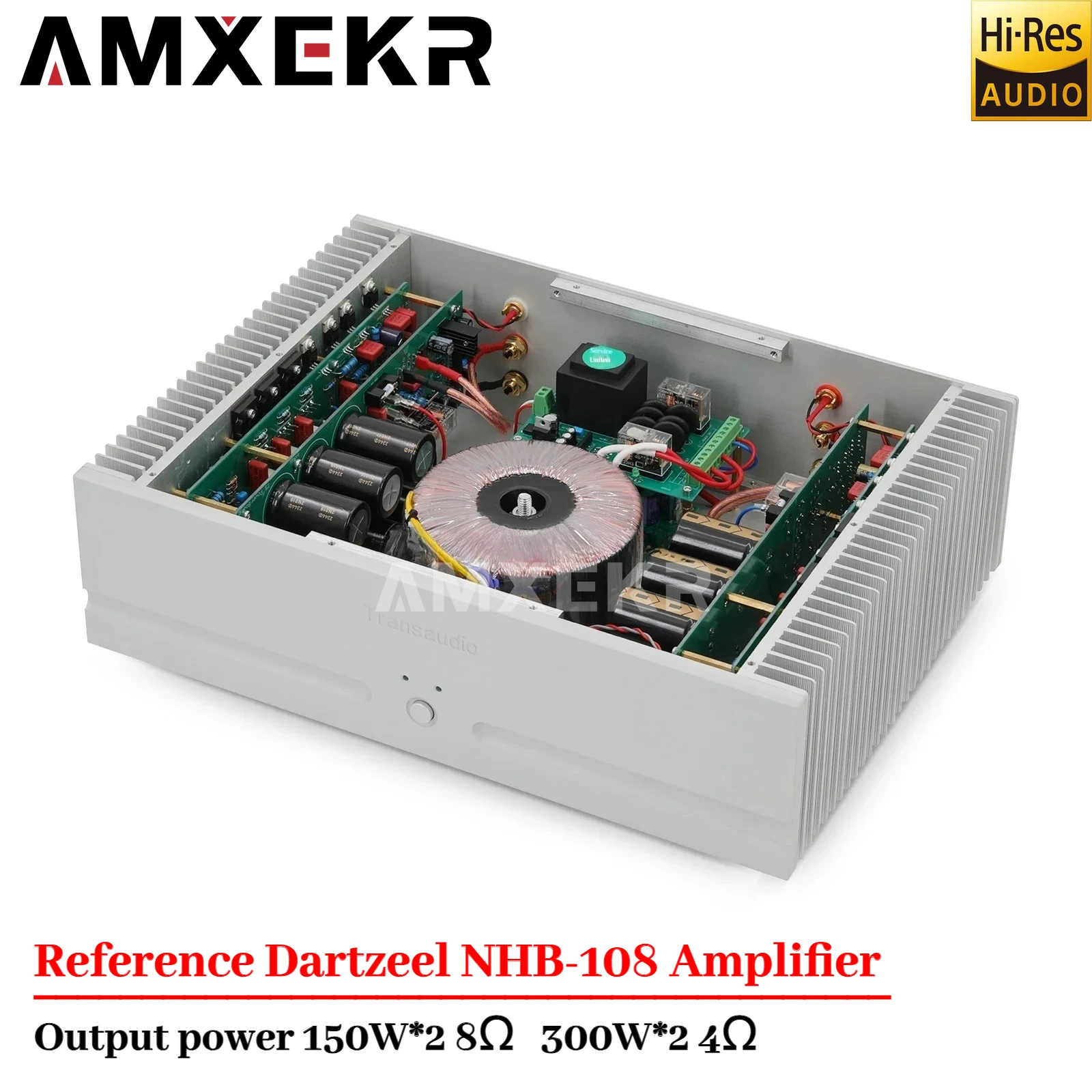 AMXEKR 150w*2 1:1 Copy Dartzeel NHB-108 2-channel Power Amplifier Natural Sound Low Distortion High Power HIFI Audio Amplifier