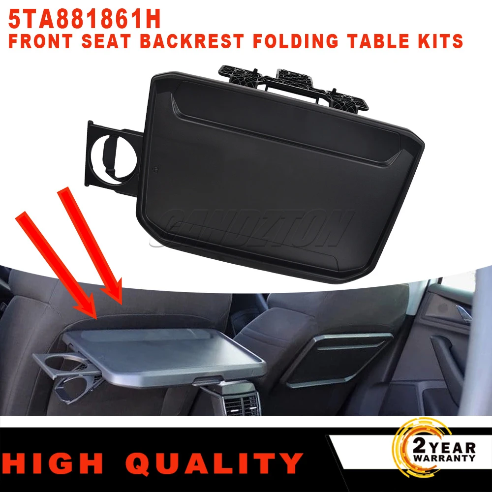 

For VW Passat Tiguan Skoda Kamiq Seat Ateca MK1 New Front Seat Backrest Folding Table kits Black 5TA881861H car accessories