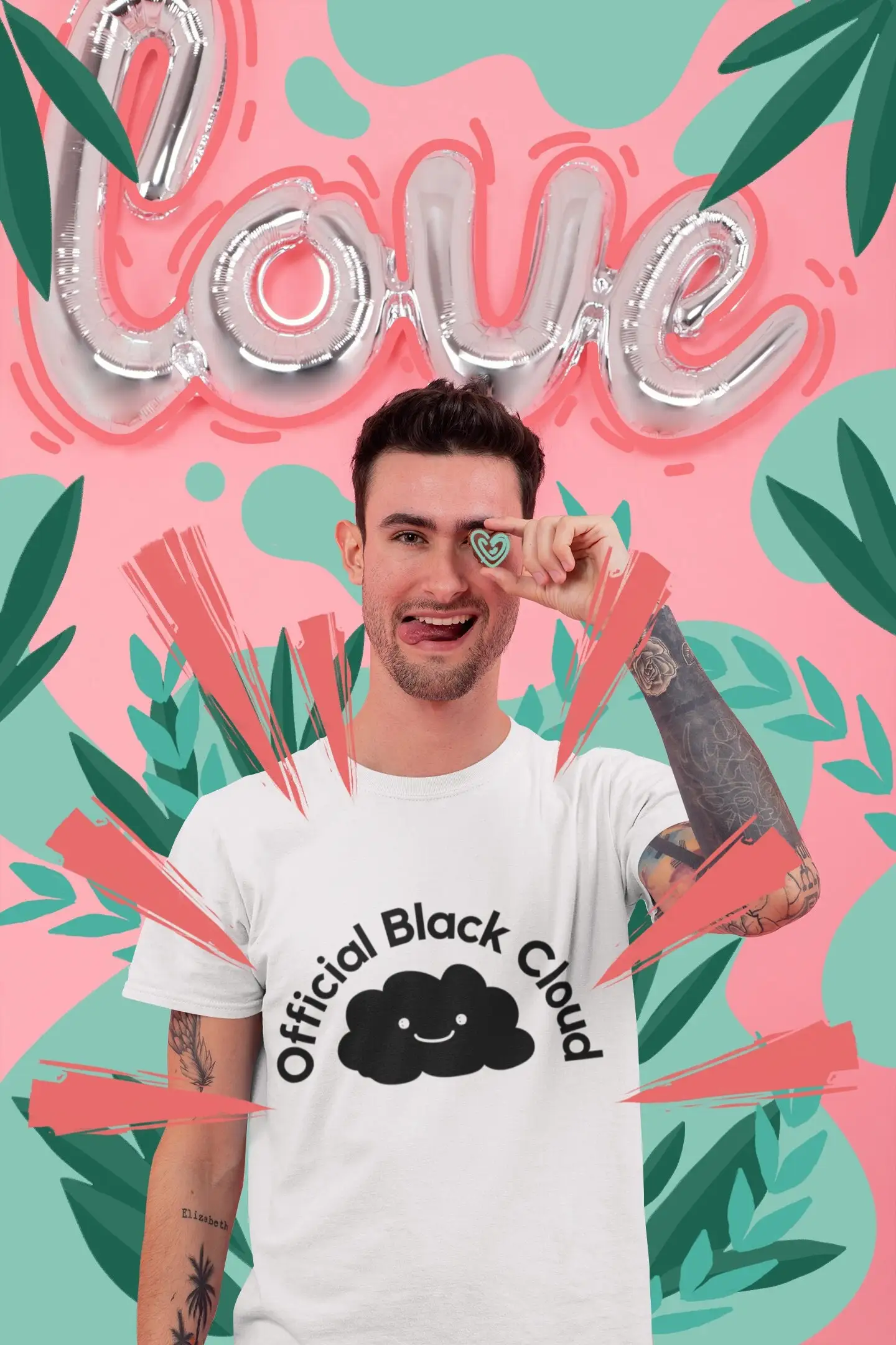 

Unleash Your Cheeky Charm Официальная мягкая футболка Black Cloud из джерси