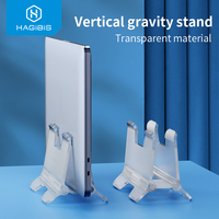 Hagibis  Vertical Laptop Stand For MacBook Pro Air transparent Desktop Gravity Holder Notebook Support for  Surface Book Tablet