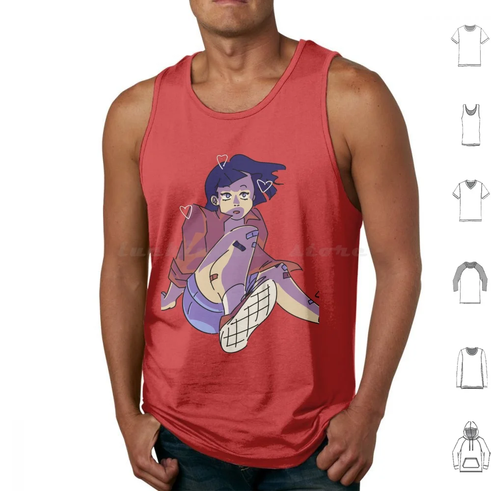 Float Tank Tops Print Cotton Aesthetic Girl Bandaids Runners Sneakers Heart Hearts Lighting Light Dramatic Lighting