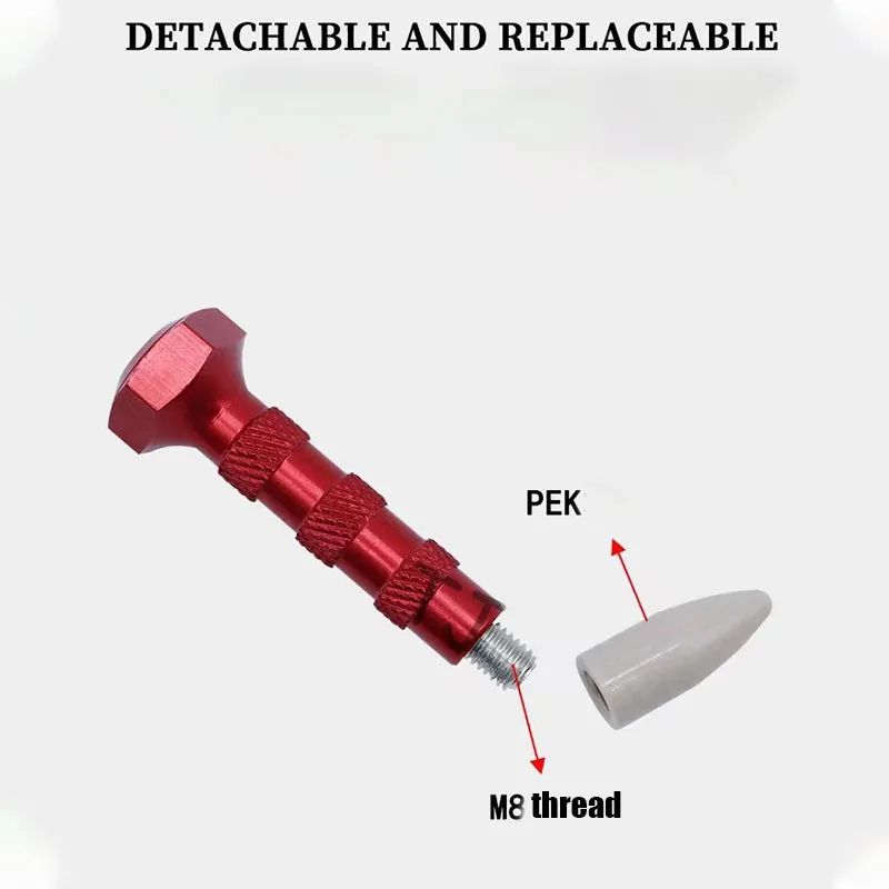 Automotive Dent Tool Top PEEK Material Body Scratch Free Paint Free Repair Top Replacement Head M8 Thread 