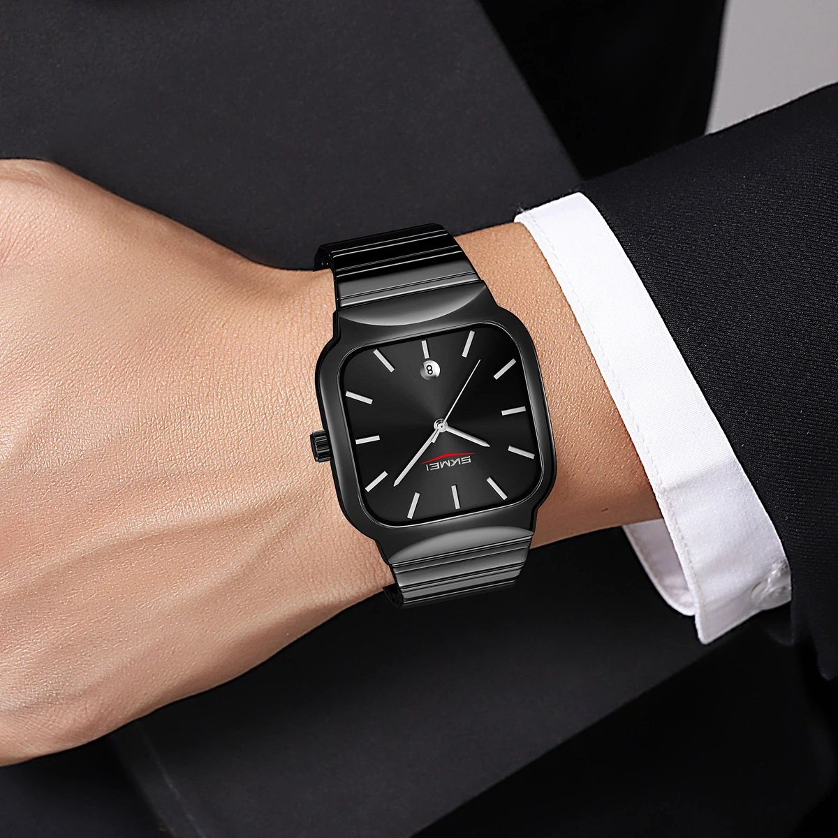 SKMEI Fashion Luxury Design 3Bar Waterproof Time Clock  Wristwatches Business Movement Quartz Watches For Men Women Sports Watch