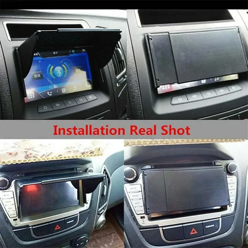 1x Car Sunshade Visor Lens Hood Cover For 8-Inch GPS Sunshad 8-inch GPS Sunshade Visor Lens Hood Anti-Glare Car Navigator Cover