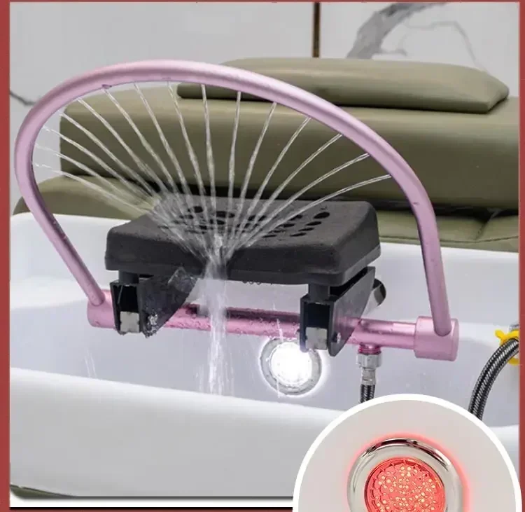 Ceramic Head Spa Basin Hair Washing Bed for Barber Shops. Features Thai massage, water circulation and fumigator.