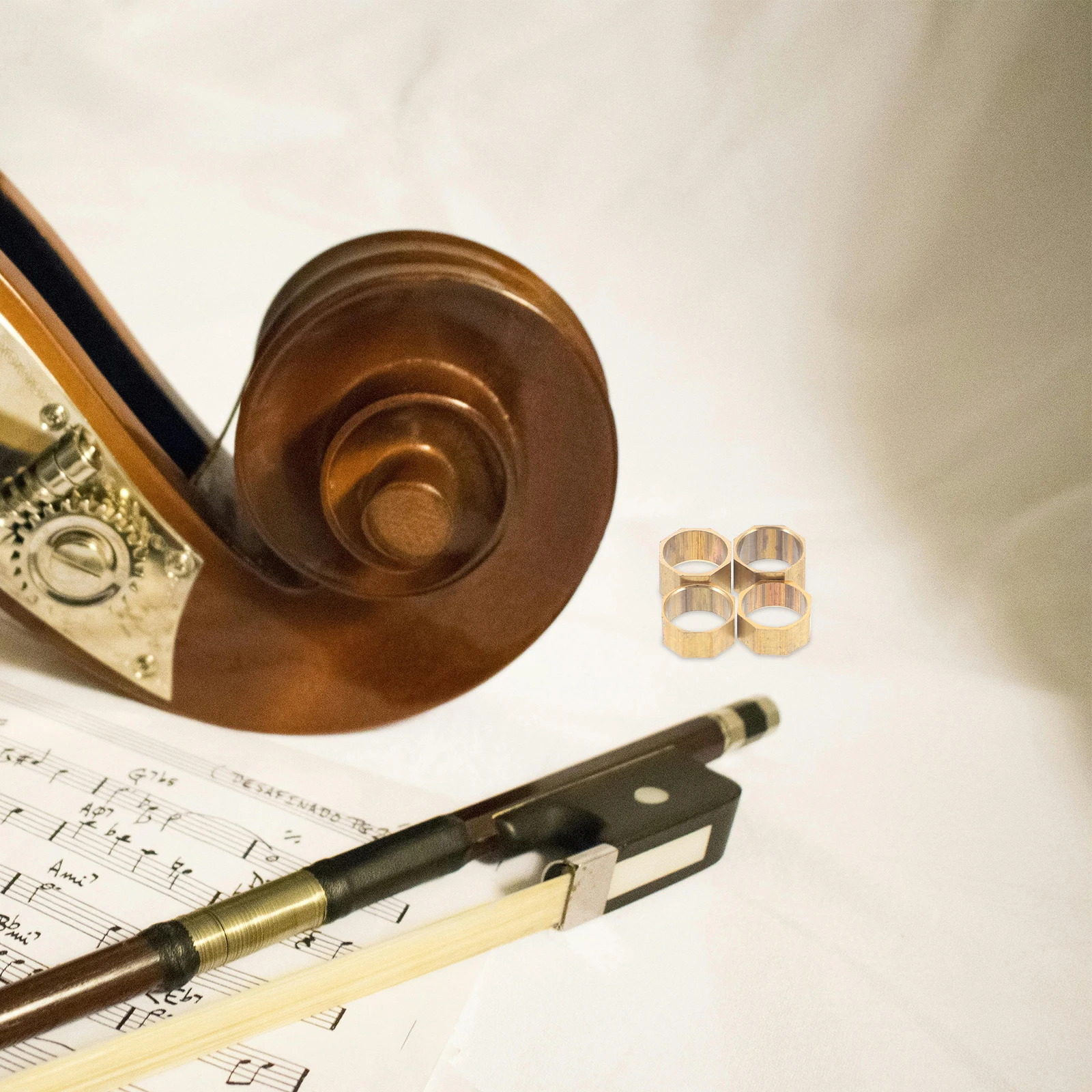 

1 set Violin End Lower Screws Holder Screw Screw Rings Ring Copper Upper Lower Rings Easy Install Compatible Parts