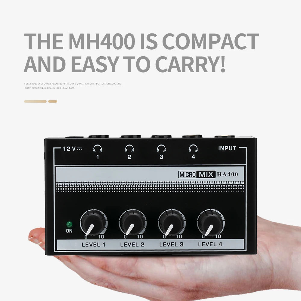 HA400 Ultra-Compact Stereo Hesdphone Amplifier 2