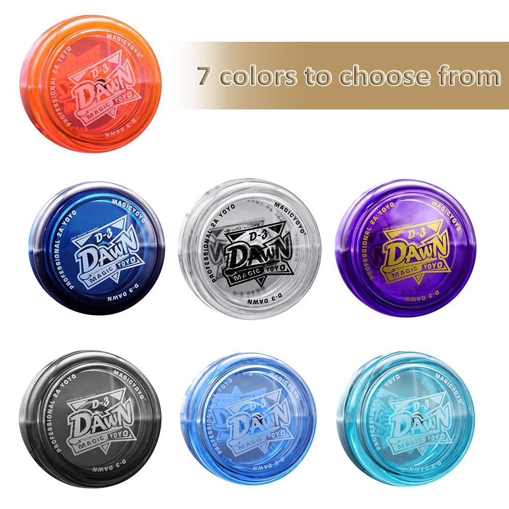 Magic Yoyo Crystal Yoyo for Kids Unresponsive Yoyo for Adults Toys 8-Ball KK Bearing for Children Rope Color Shipped Randomly