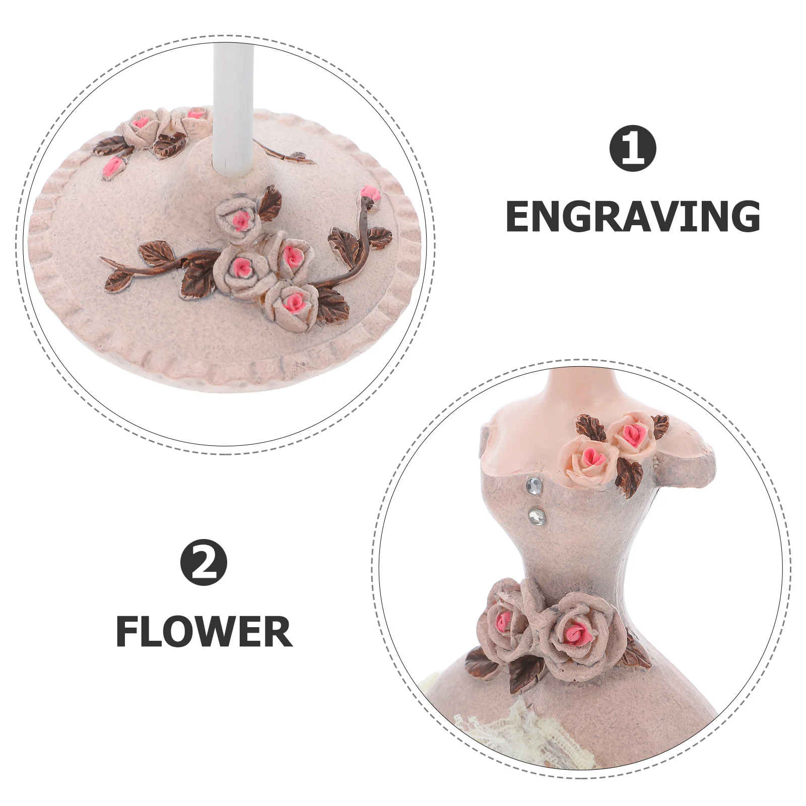 حامل عرض المجوهرات، حامل قلادة حلق من الراتنج، تصميم بسيط للسفر في متجر ديكور المنزل، متعدد الأغراض #2