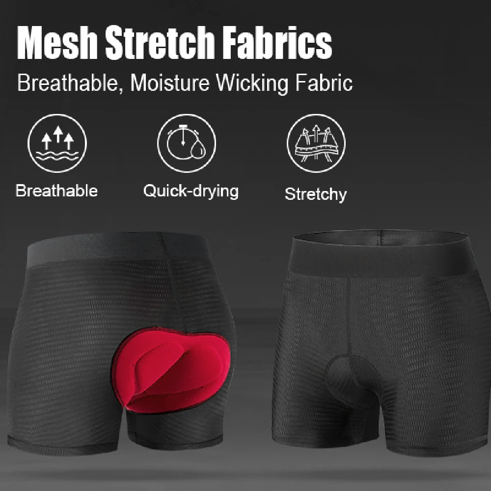 

1PCS Men's High Density Sponge Padded Cycling Underwear Bike Shorts Underwear MTB Liner Road Biking Bicycle