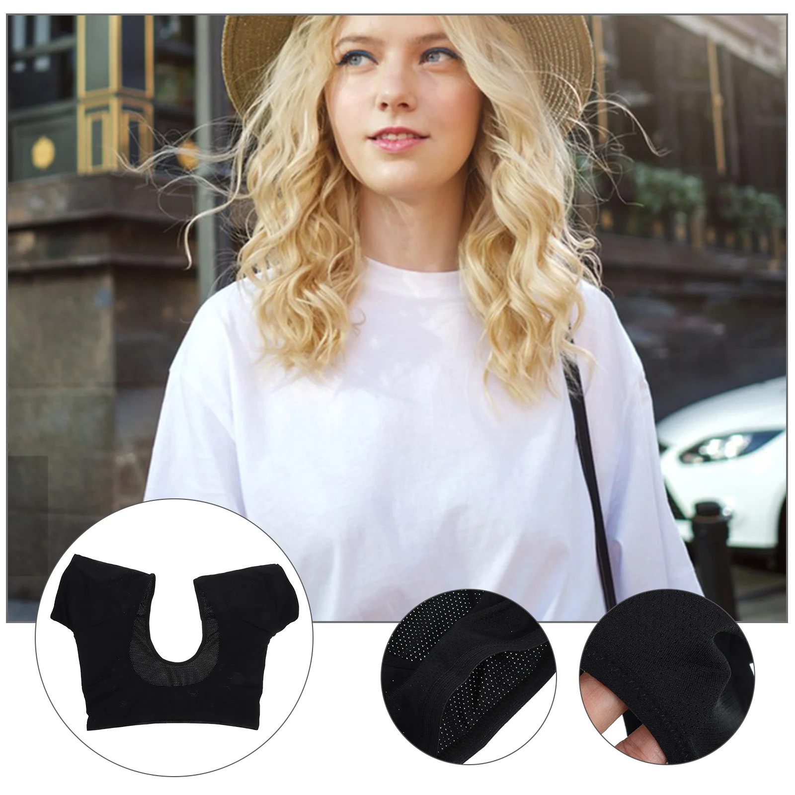 

Underarm Pad Women Armpit Sweat Vest Breathable Sweat Proof Undershirt For Sports Running Workout Summer Use Lightweight