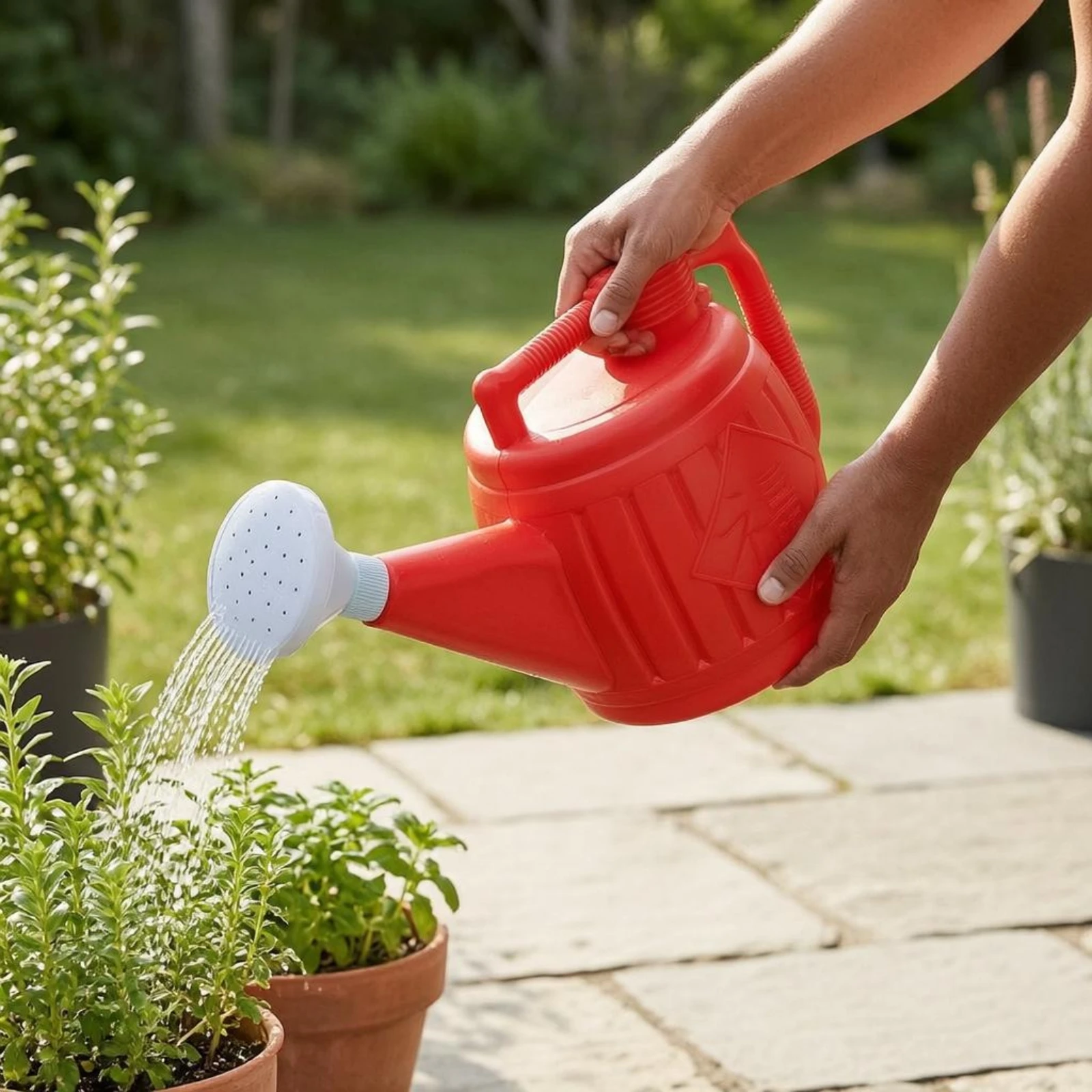 Plastic Watering Can Lidless Long Spout Watering Can Gardening Tool Wide Opening Garden Supply Leak Resistant