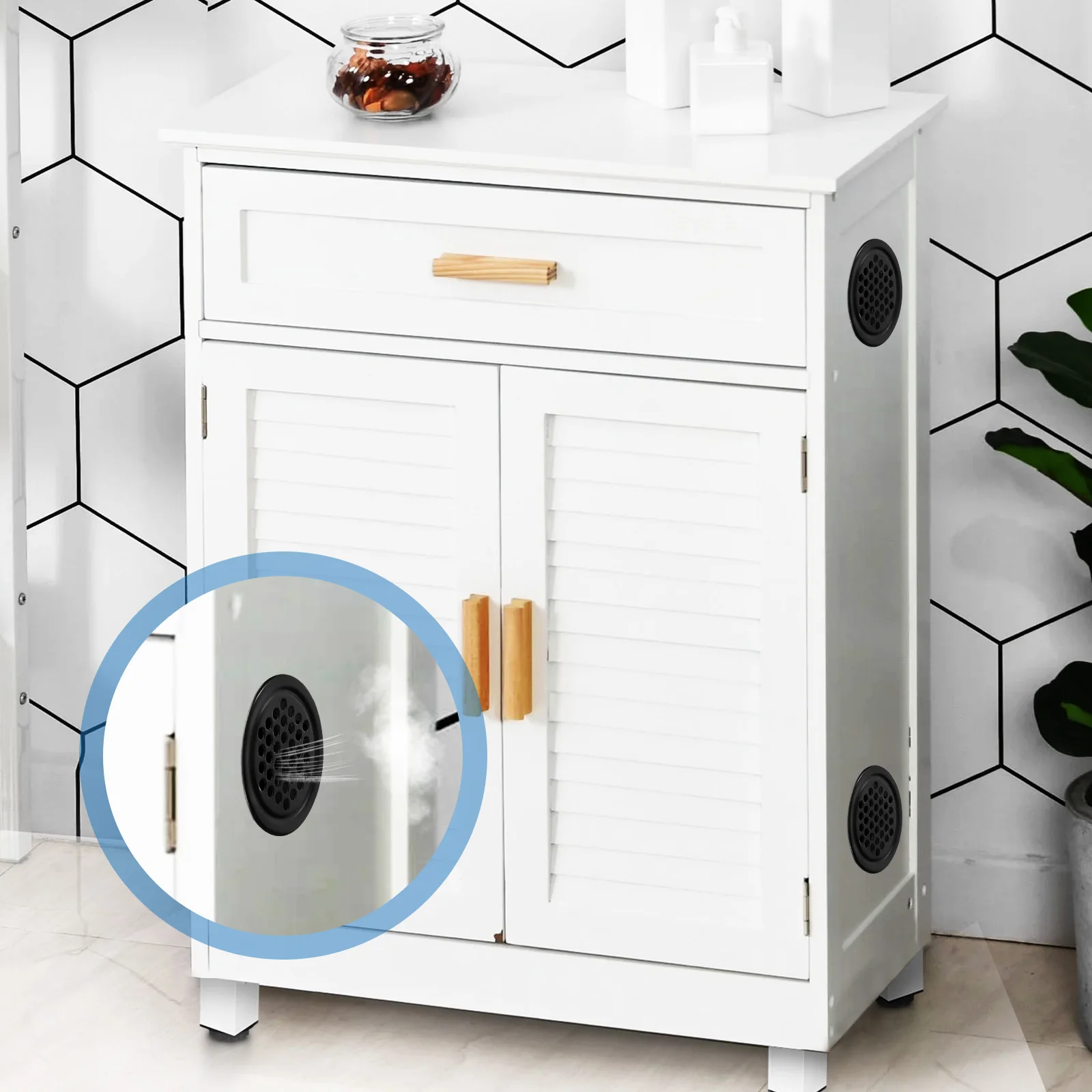 

24 pcs Round Vent Cover Stainless Steel Soffit Vents Cabinet Air Vent Hole Breathable Furniture Ventilation Mesh Air Outlet