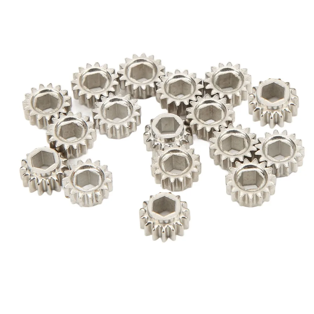 36Pcs 1:15 Gear Ratio Guitar Tuning Pegs Silver Color Metal Classical Guitar Tuning Pegs Hex Hole Gears For Classical Guitar