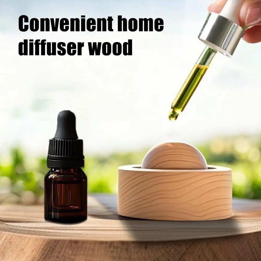 5cm Wooden Essential Oil Diffuser Round Ball Aromatherapy Small Passive Diffuser For Office Home Car Sauna Room SPA Center