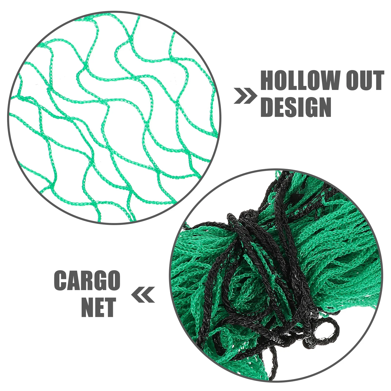 

Heavy Duty Truck Bed Cargo Net 600D Polyethylene Mesh For Pickup Trailer Camping Moving Load Secure Bungee Netting