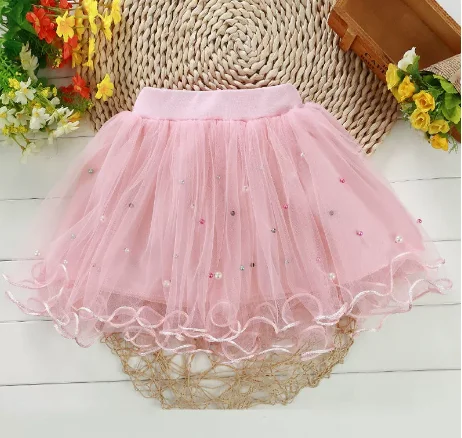 2025 Autumn Korean Children and Girls Girls Style Wavy Lace Edge Mesh Puffy Skirt Fashion Casual Baby Infant Sweet