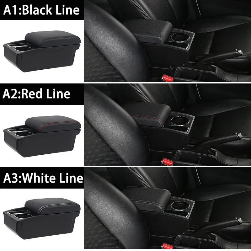 Reposabrazos para consola central Suzuki Celerio, caja de almacenamiento con portavasos, accesorios interiores de coche