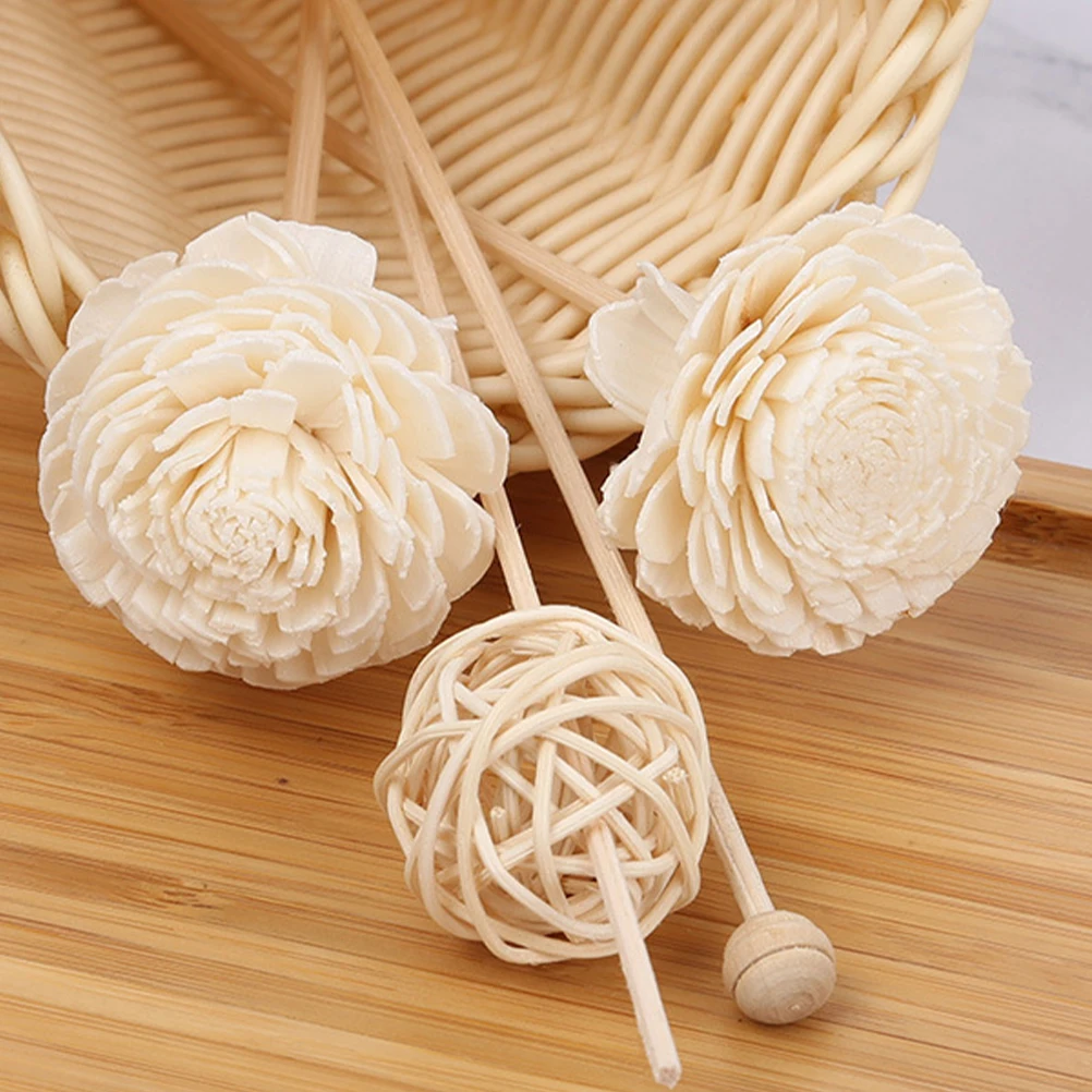 Palos difusores de ratán, flor Artificial para botella de aceite esencial, decoración del hogar, ambientador de habitación de aromaterapia, aroma de boda, 10 Uds.