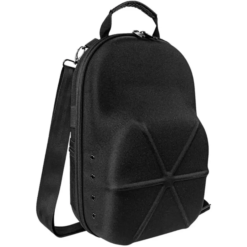 

H7EA Double Zippers Travel Carrying Case EVA Caps Storage Bag Portable Hat Carriers with Handle Baseball Hat Organizers Box