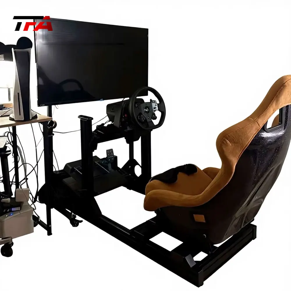 New Arrival Sim Racing Rig 40120 4080 Car Game Driving Simulator Cockpit Kit Black Aluminium Sim Rig Racing Simulator Cockpit