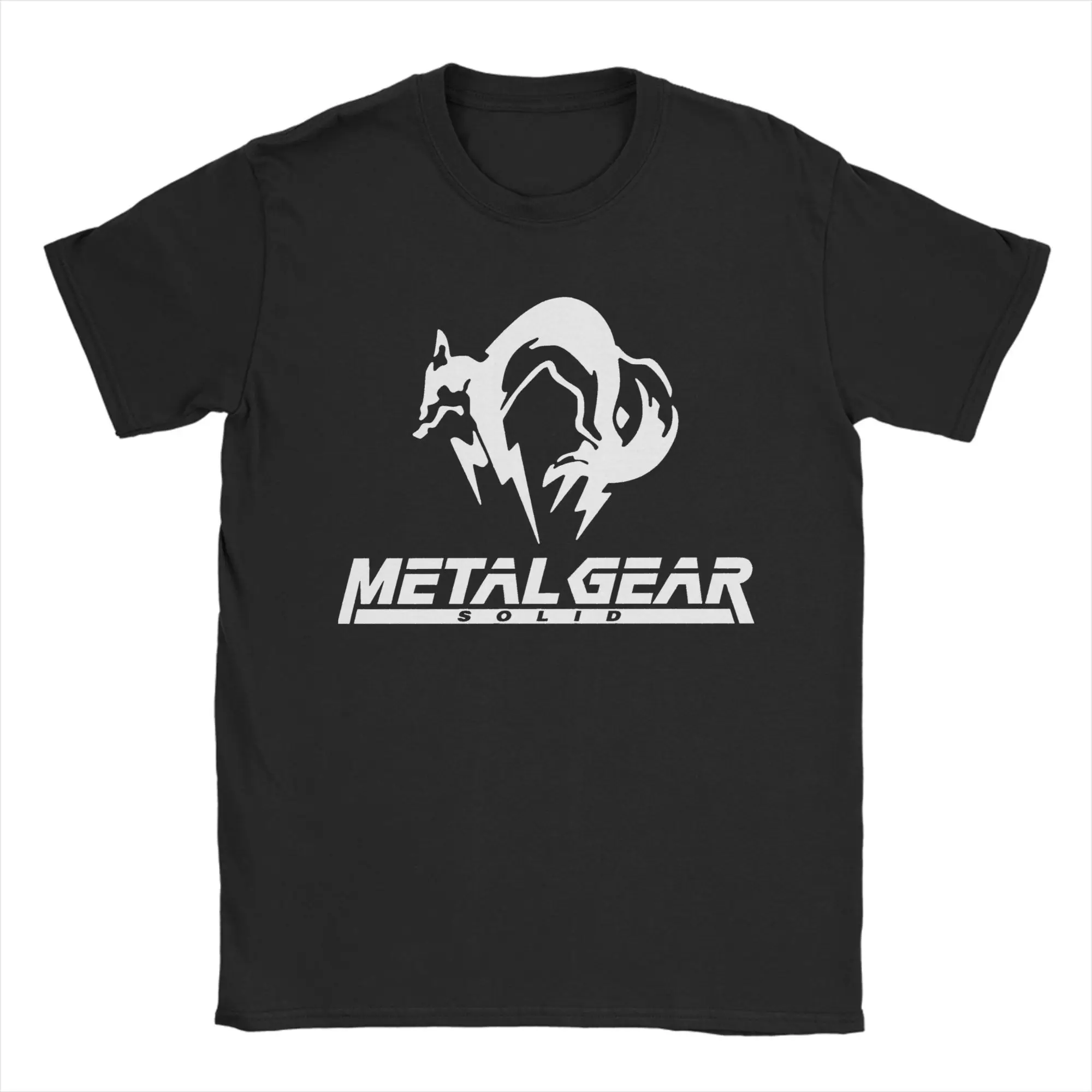 Camisetas estéticas con logotipo de Metal Gear Solid para hombre, ropa de manga corta con cuello redondo, camiseta de verano 100% de algodón Fox Hound